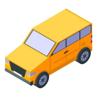 Seyahat araba simgesi, izometrik biçim