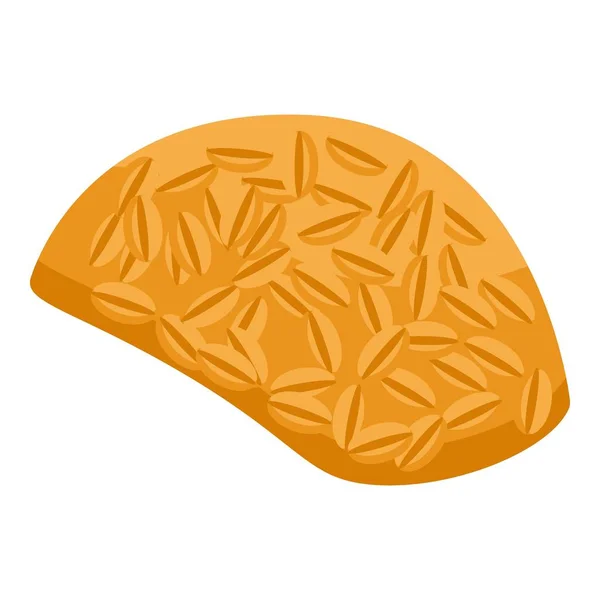 Ikona sušenky z obilovin v izometrickém stylu — Stockový vektor