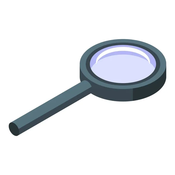 Magnifier icon, isometric style — Stock Vector