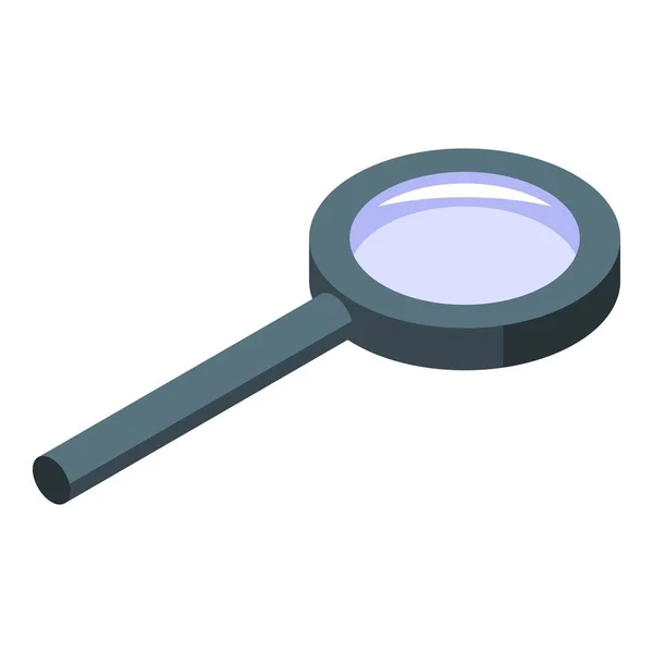 Magnifier icon, isometric style — Stock Vector