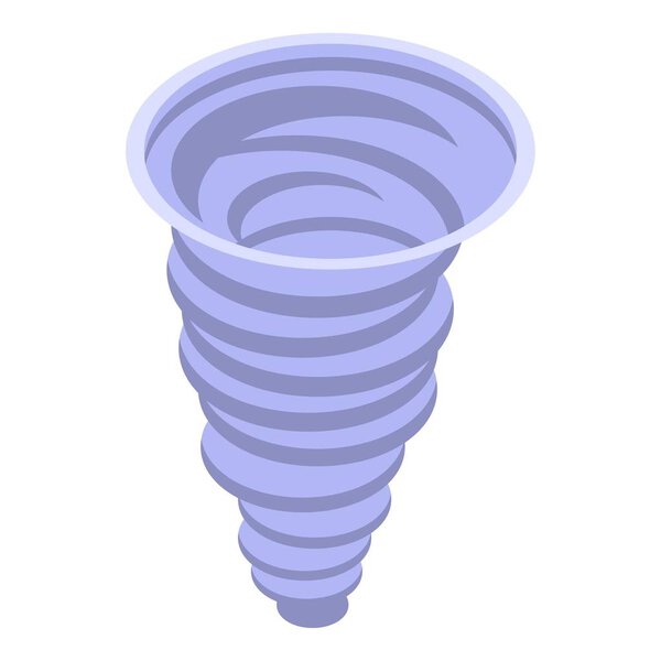 Tornado icon, isometric style