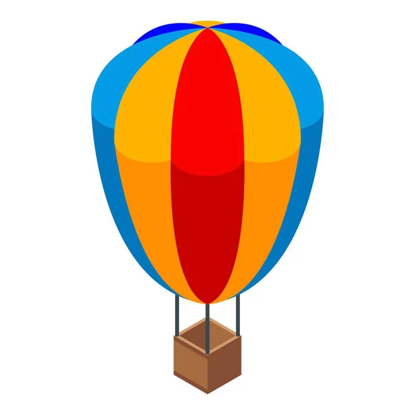 Иконка воздушного шара, изометрический стиль — стоковый вектор
