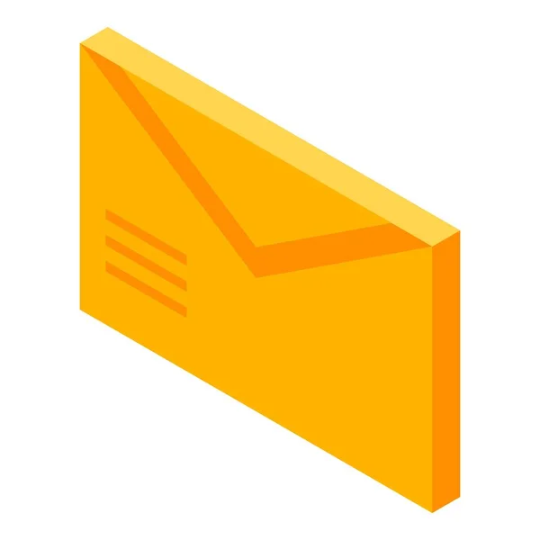 Icona della lettera di posta, stile isometrico — Vettoriale Stock