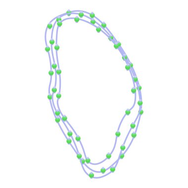 Gorget kolye simgesi, izometrik biçim