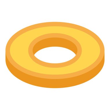 Yuvarlak kurabiye simgesi, izometrik biçim