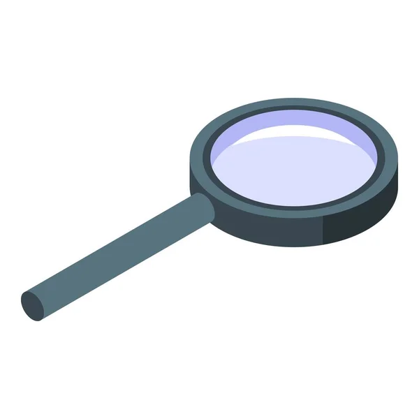 Magnify glass icon, isometric style — Stock Vector