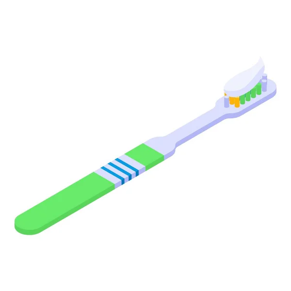 Ikon sikat gigi anak, gaya isometrik - Stok Vektor