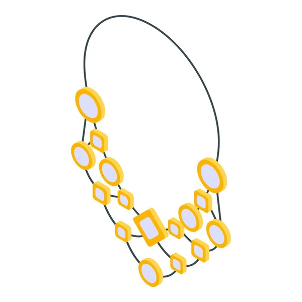 Icono de collar de boda, estilo isométrico — Vector de stock