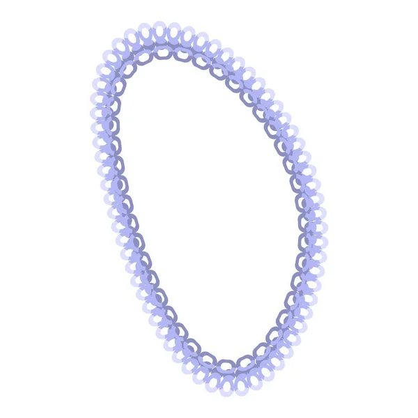 Ikona řetízku náhrdelníku, izometrický styl — Stockový vektor