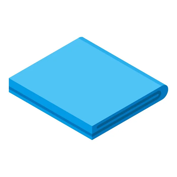 Blue towel icon, isometric style — 스톡 벡터