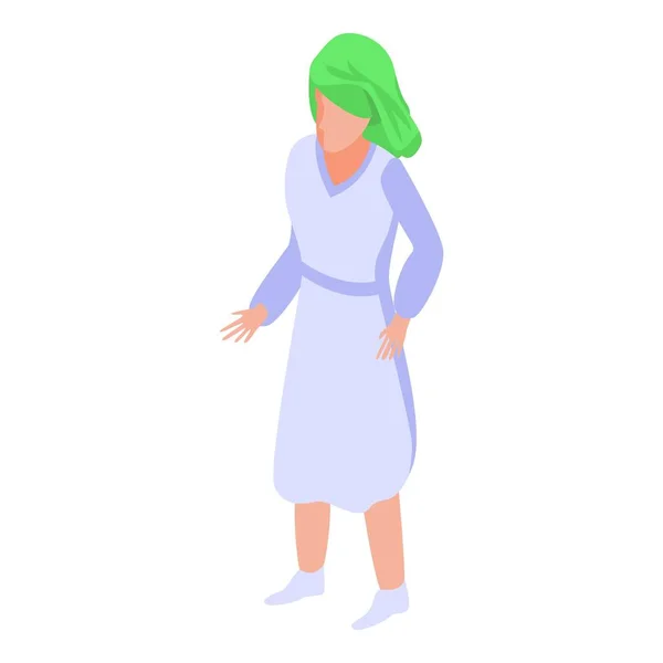 Γυναίκα με μπουρνούζι, ισομετρικό στυλ — Διανυσματικό Αρχείο