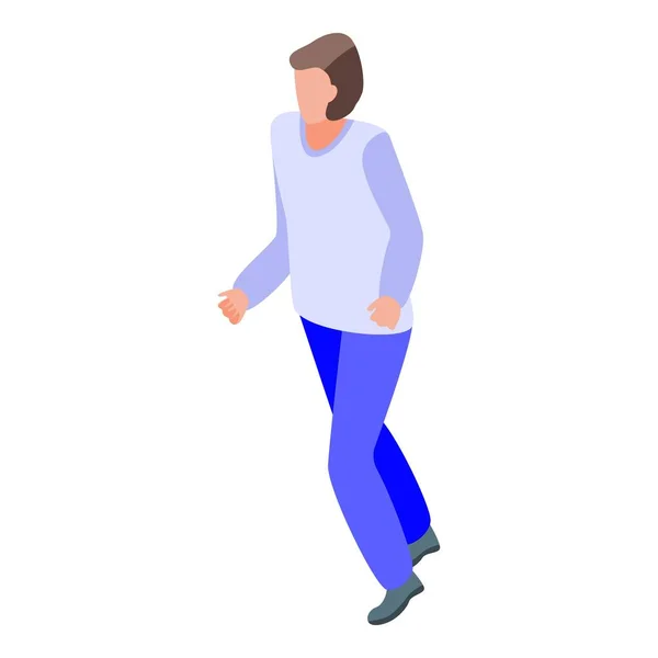 Hombre corriendo icono, estilo isométrico — Vector de stock
