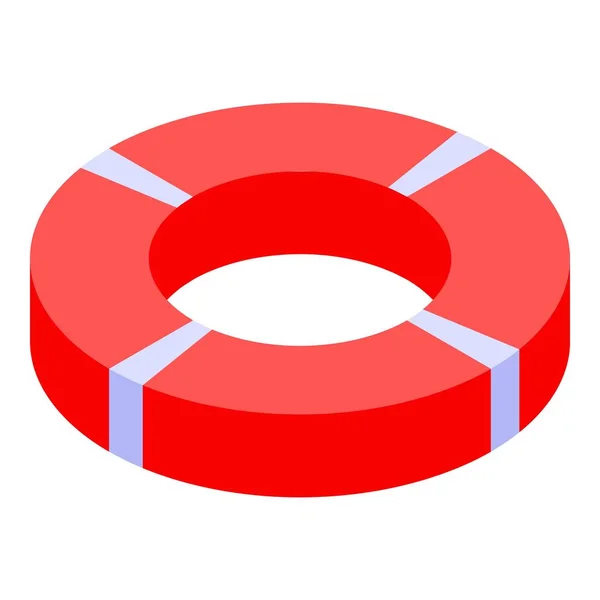 Lifebuoy icon, isometric style — 스톡 벡터