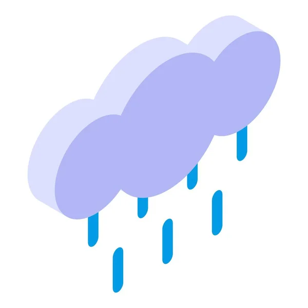 Icono de nube lluviosa, estilo isométrico — Vector de stock