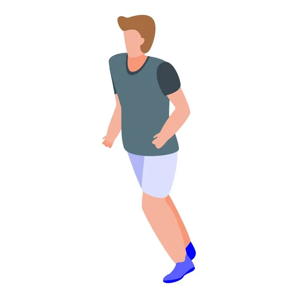 Icône de joueur de football, style isométrique — Image vectorielle