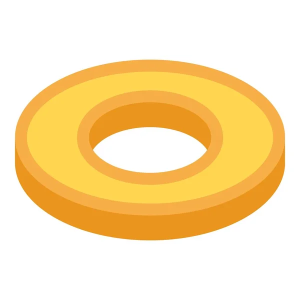 Rundes Cookie-Symbol, isometrischer Stil — Stockvektor