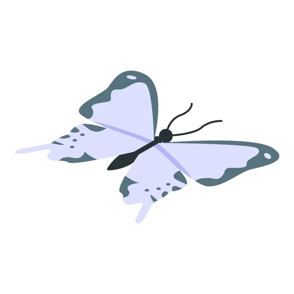 Icono de mariposa blanca, estilo isométrico — Vector de stock