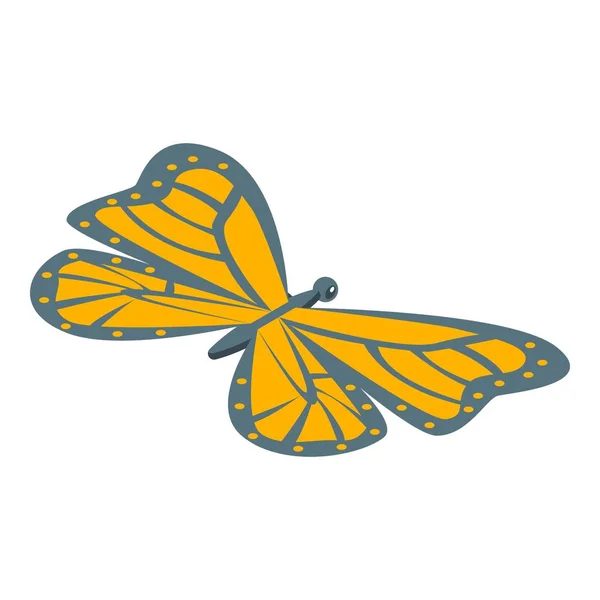 Ikone des Monarchfalters, isometrischer Stil — Stockvektor