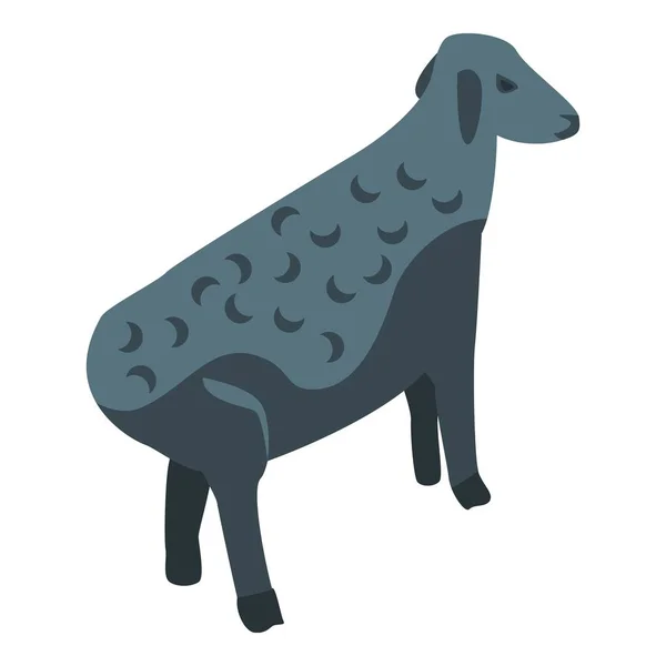 黒羊のアイコン、アイソメトリックスタイル — ストックベクタ