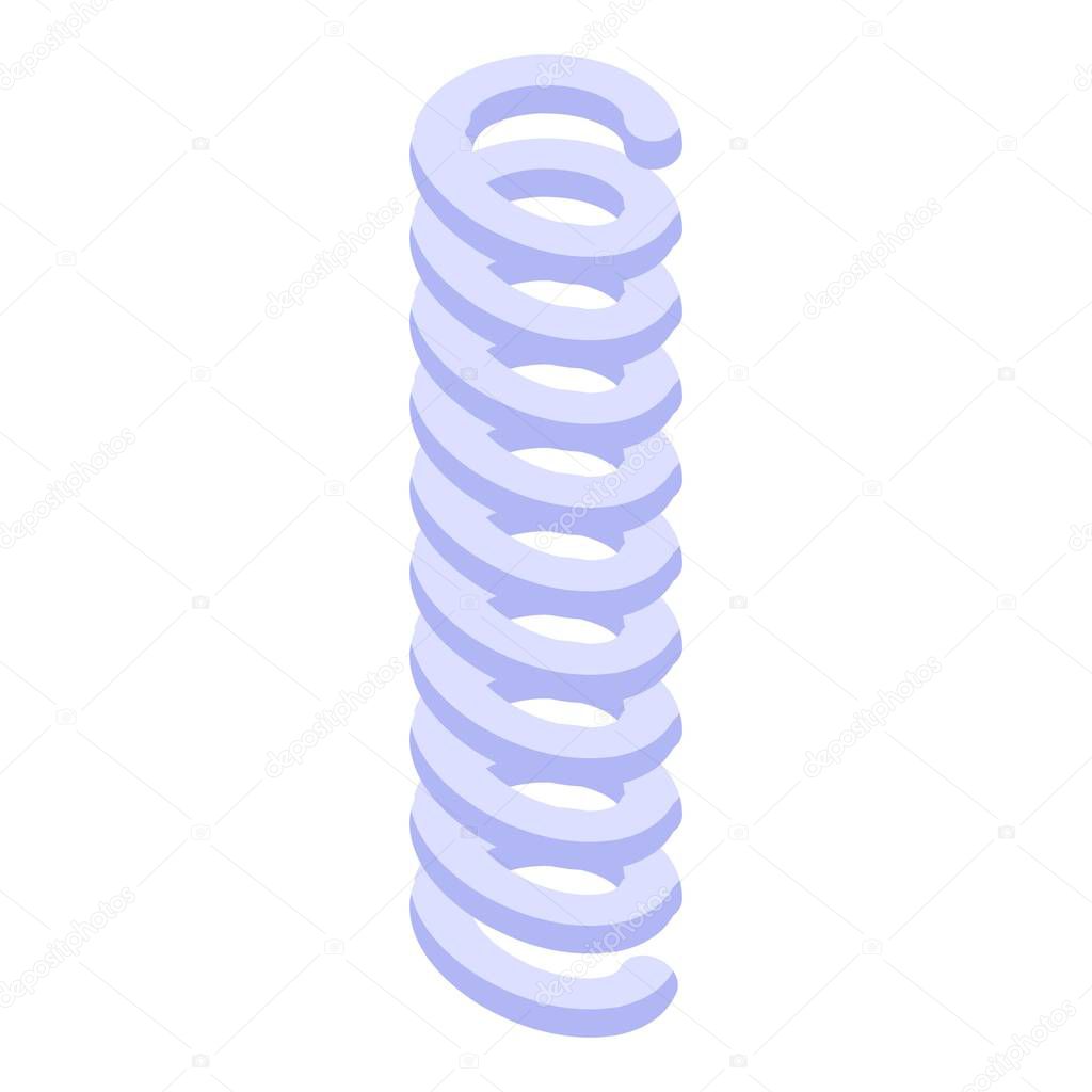Motor coil icon. Isometric of motor coil vector icon for web design isolated on white background