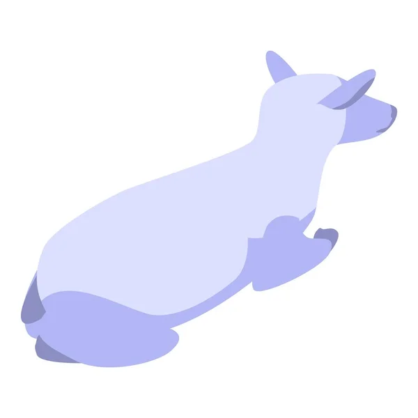 Sleeping sheep icon, isometric style — Stock Vector