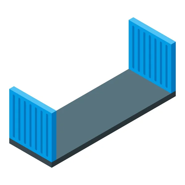 Icône de construction de conteneur de fret, style isométrique — Image vectorielle