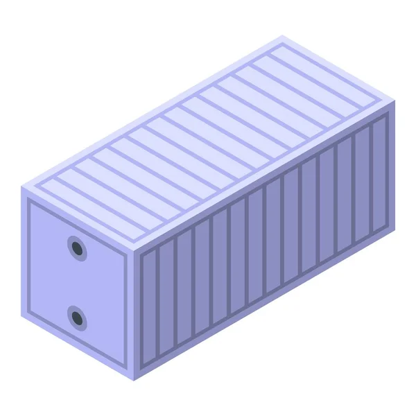 Icône de conteneur de fret maritime, style isométrique — Image vectorielle