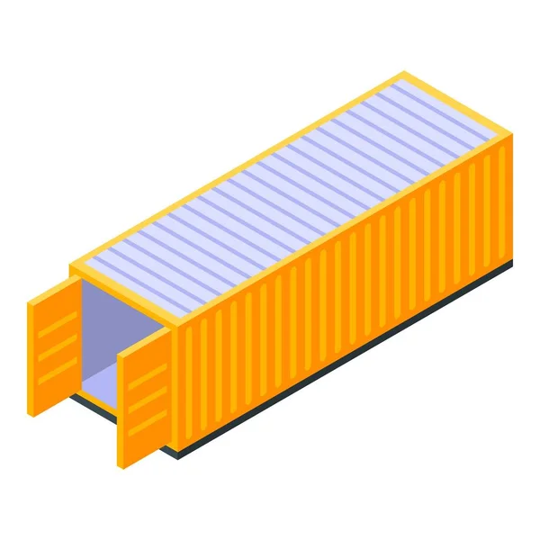 Ship cargo container icon, isometric style — 스톡 벡터