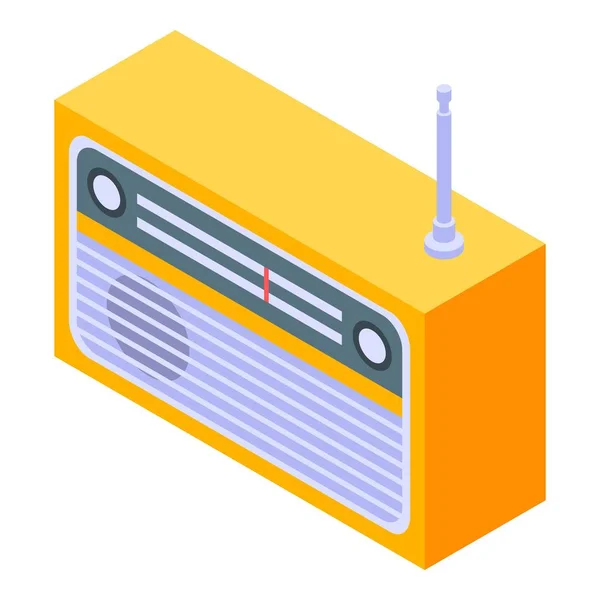 Radio icon, isometric style — Stock Vector