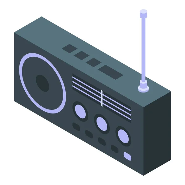 Altavoz icono de radio, estilo isométrico — Archivo Imágenes Vectoriales