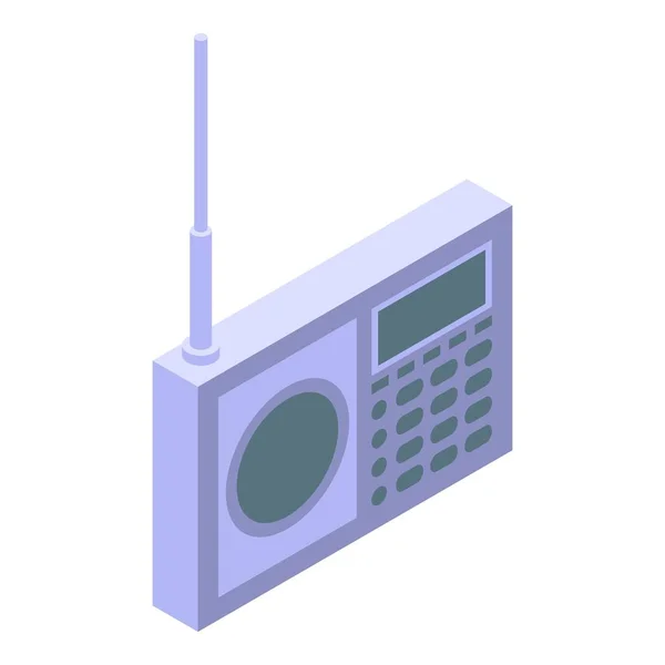 Radio device icon, isometric style — Stock Vector
