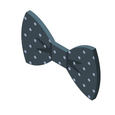 Siyah noktalı papyon simgesi, izometrik biçim