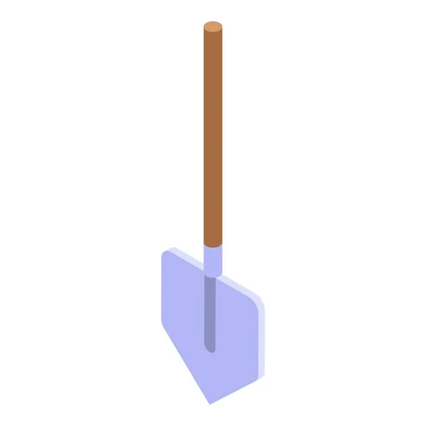 Піктограма лопати, ізометричний стиль — стоковий вектор