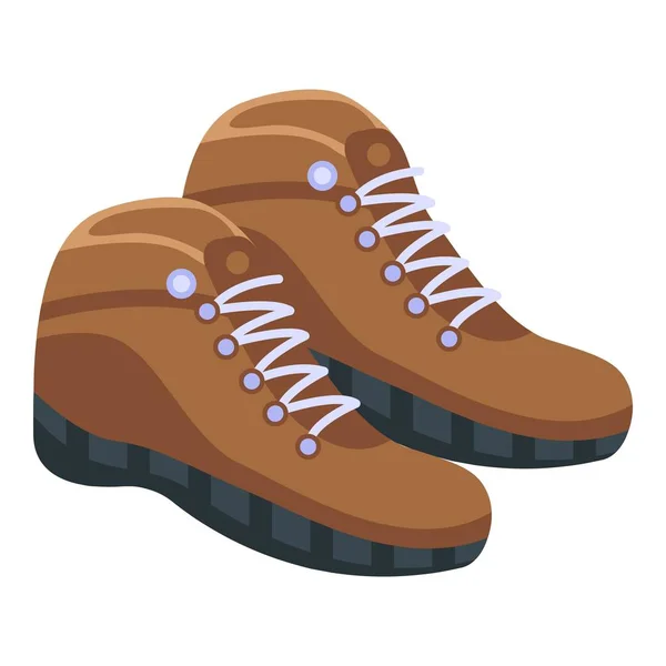 Botas de senderismo icono, estilo isométrico — Vector de stock