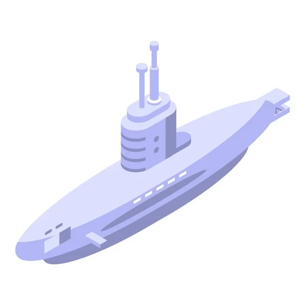 Ícone submarino do periscópio, estilo isométrico —  Vetores de Stock