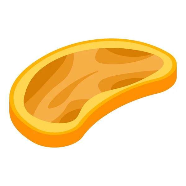 Икона хлеба с арахисовым маслом, изометрический стиль — стоковый вектор