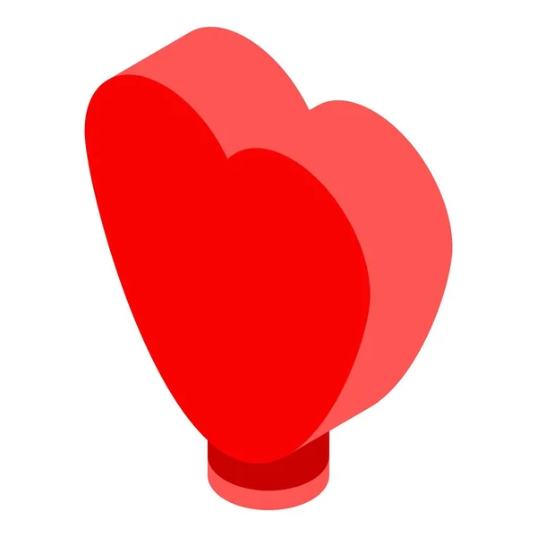 Chinese lantern heart icon, isometric style — 스톡 벡터