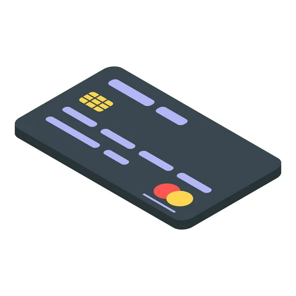 Icono de tarjeta de crédito, estilo isométrico — Vector de stock