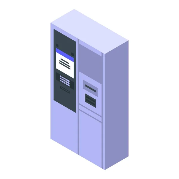Gran icono de ATM, estilo isométrico — Vector de stock