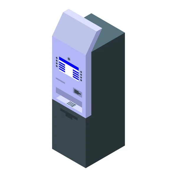 Icona ATM moderna, stile isometrico — Vettoriale Stock