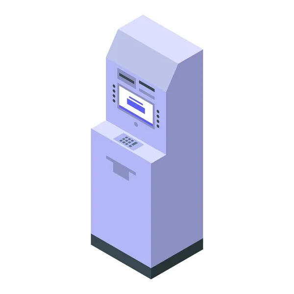 Calle icono ATM, estilo isométrico — Vector de stock