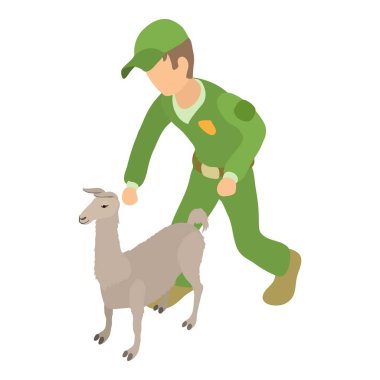 Hayvan bakımı simgesi, izometrik biçim