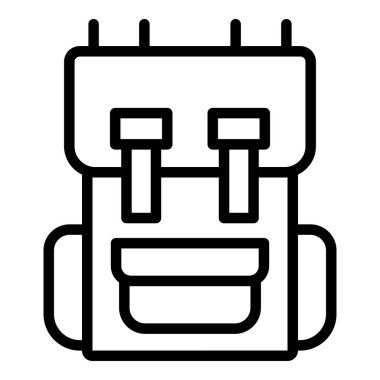 Yürüyüş sırt çantası simgesi, özet biçimi