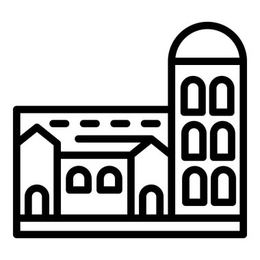 Şehir Riga binası simgesi, özet biçimi