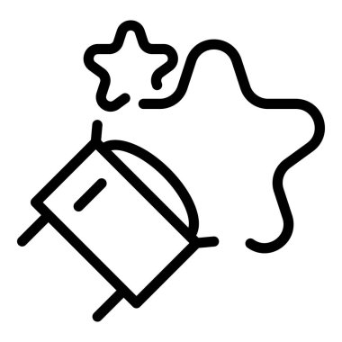 Teleskop lens yıldız simgesi, özet biçimi