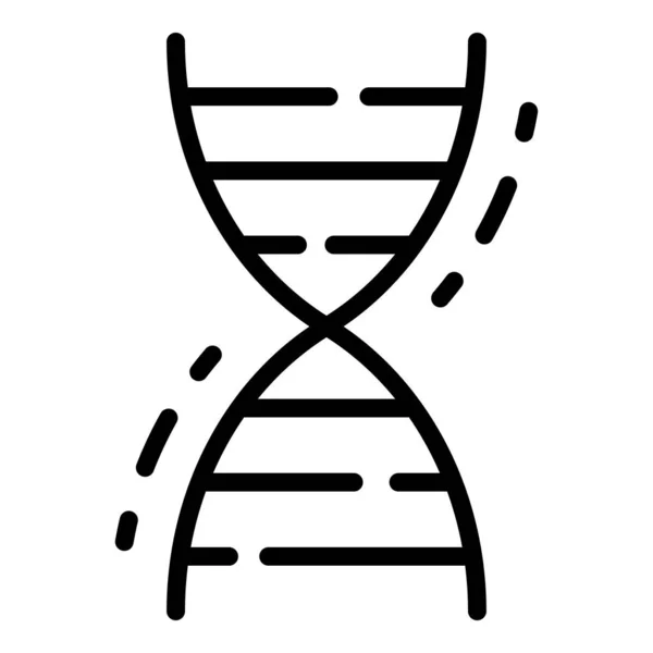 Menselijk DNA-icoon, contour stijl — Stockvector