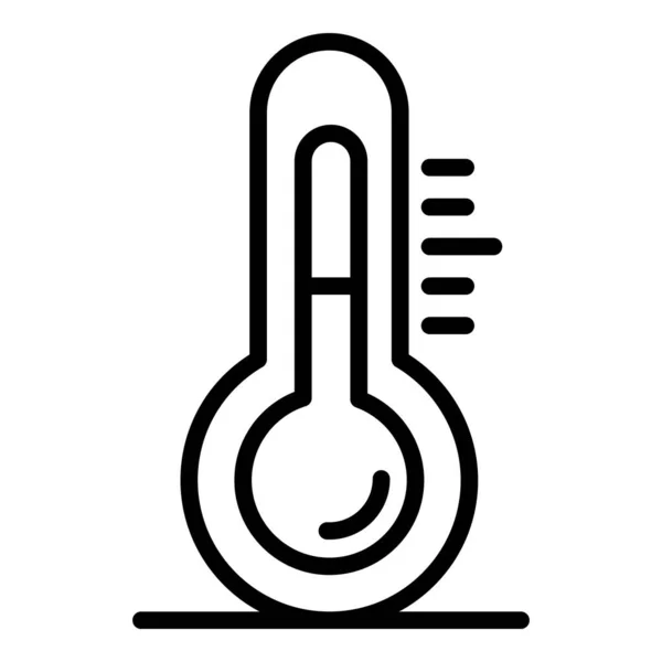 Outdoor thermometer icon, outline style — Stock Vector