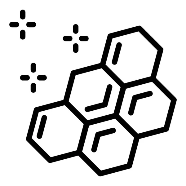 Honungskam ikon, kontur stil — Stock vektor
