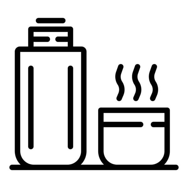 Thermosflaschen-Ikone, Outline-Stil — Stockvektor