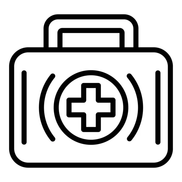 Icono del kit de primeros auxilios, estilo del esquema — Vector de stock
